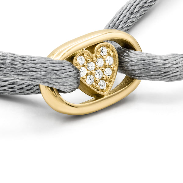 Minitials Armband Herz mit Diamanten, Gelbgold, CB-SIO-M1