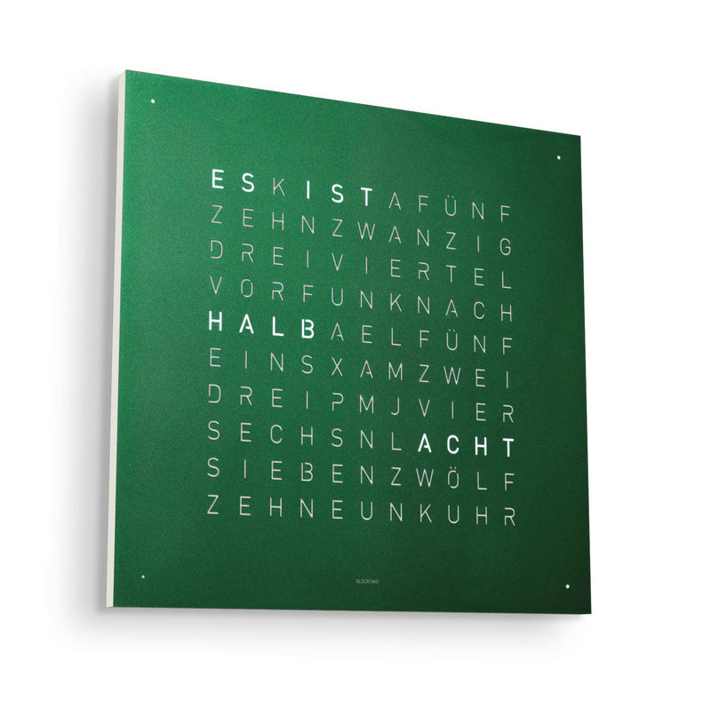 Qlocktwo Wanduhr Earth 45 | Green Velvet | QT4RGVC