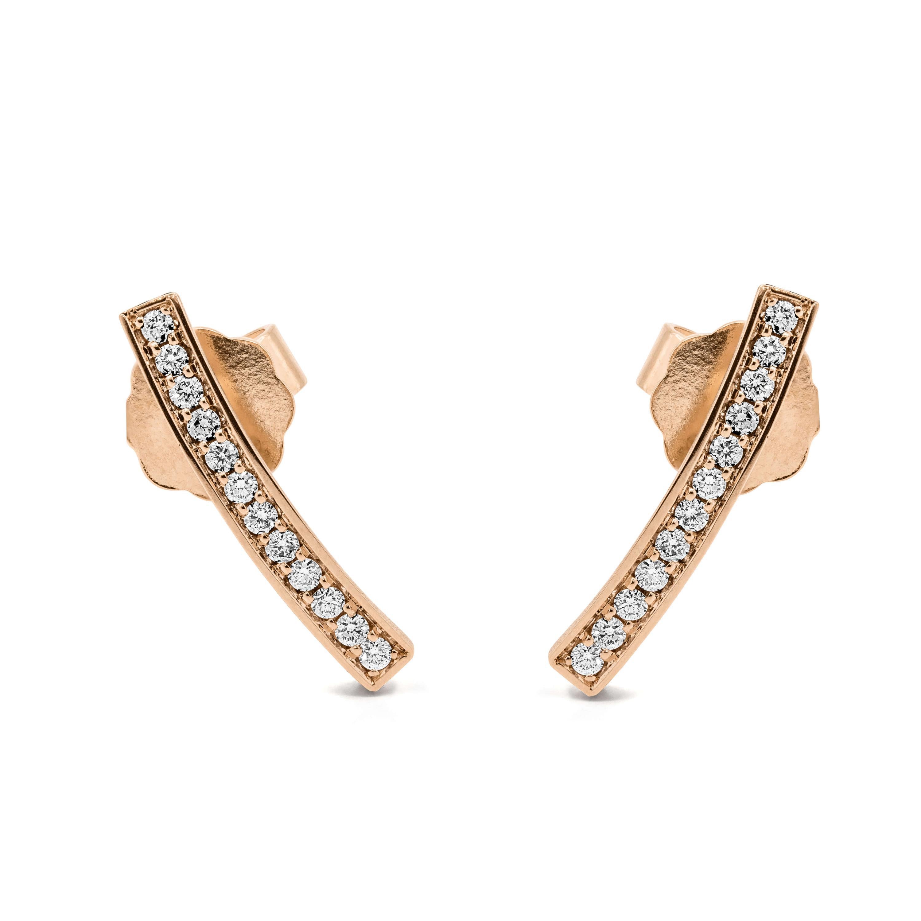 Schmuckwerk Stud earrings diamond fever, red gold, SO905-RG