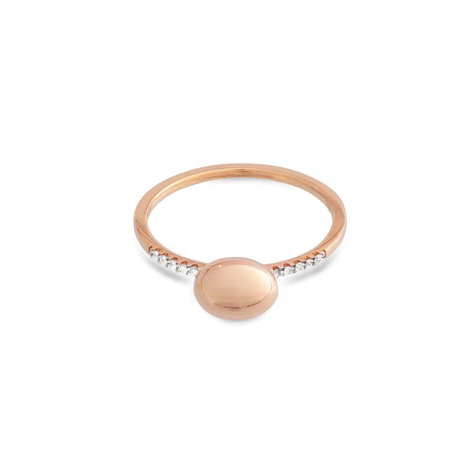 Nanis Sunset ring in polished rose gold with diamonds (small), AS26-583_rose