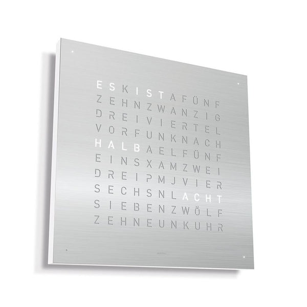 Qlocktwo Wanduhr Earth 45 | Stainless Steel | QT4SS