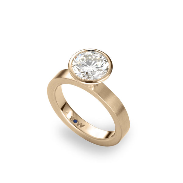 Schmuckwerk Solitaire-Ring Alpen, Rotgold, GT524-RG