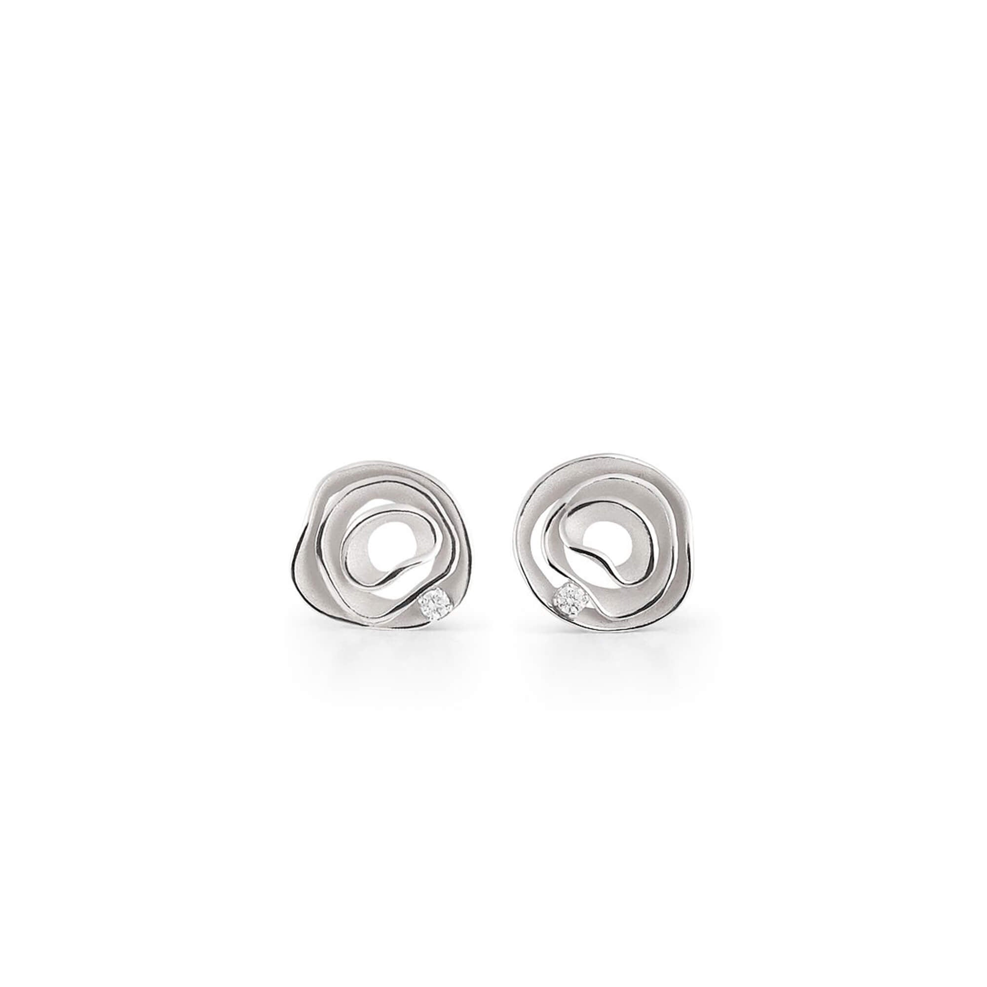 Annamaria Cammilli Stud Earrings Dune, White Ice, GOR2443W