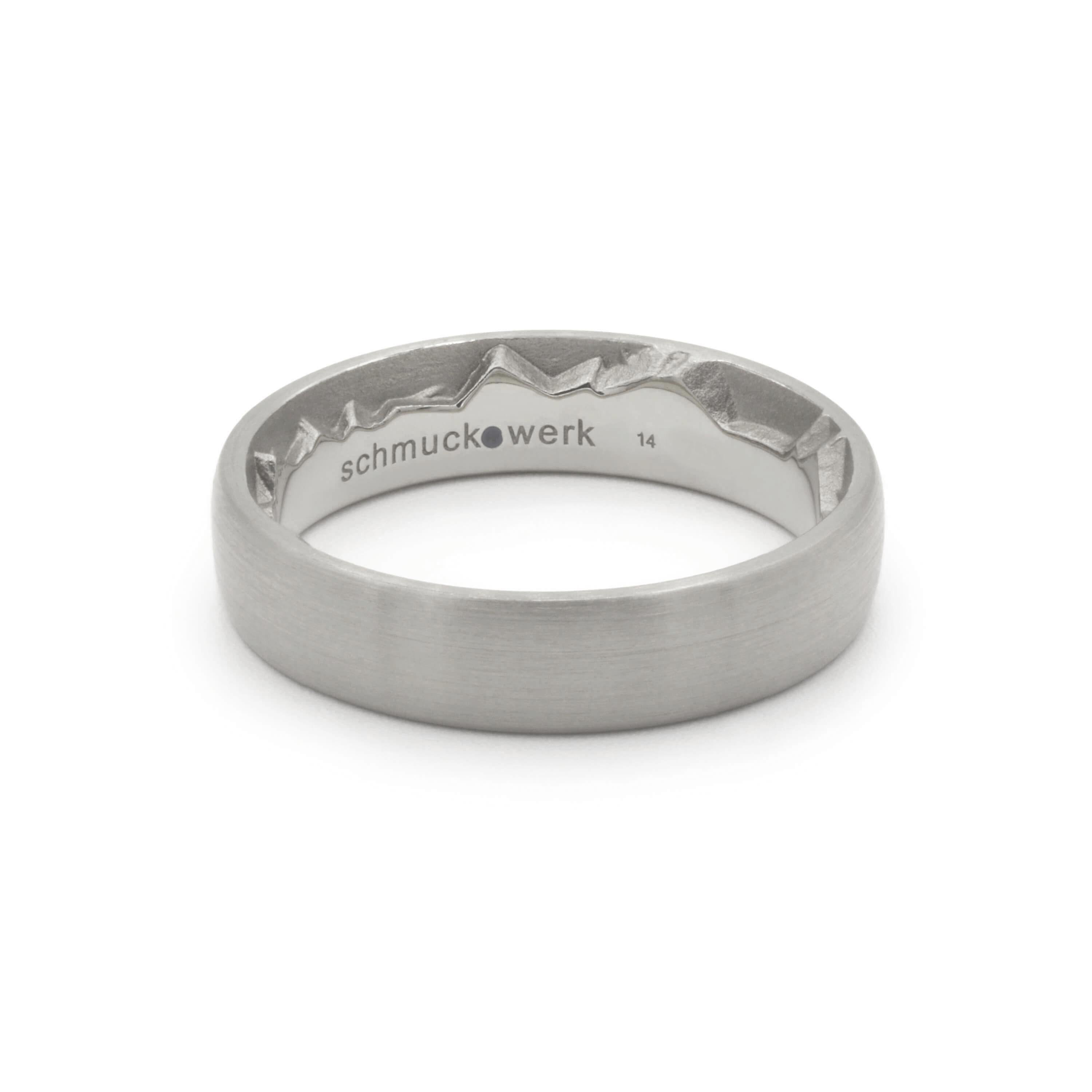 Schmuckwerk wedding ring Alps, platinum, GT350-PT