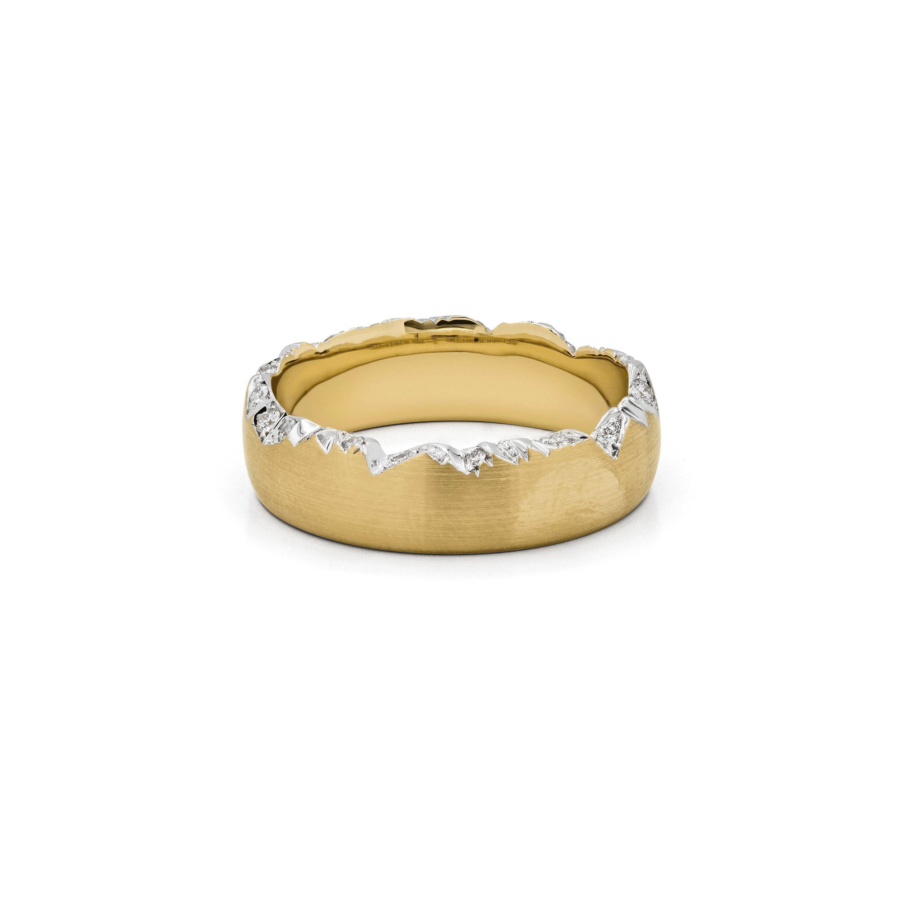 Schmuckwerk wedding ring Alps, yellow gold, GT365-GG