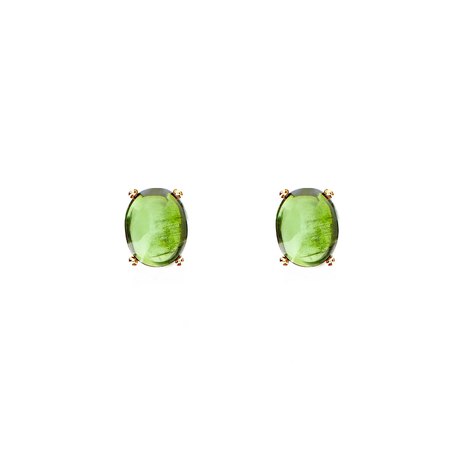 Nani's earrings Dancing Tourmalines, yellow gold, OA2-598