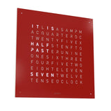 Qlocktwo Wanduhr Earth 90 | Red Pepper | LG4SG