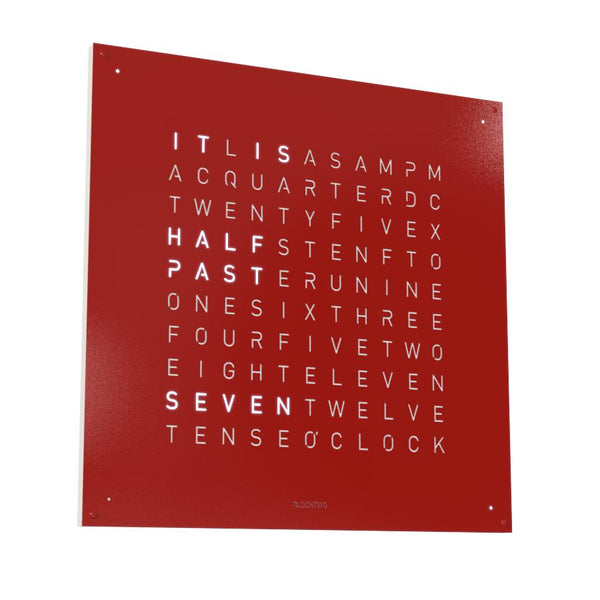 Qlocktwo Wanduhr Earth 90 | Red Pepper | LG4SG