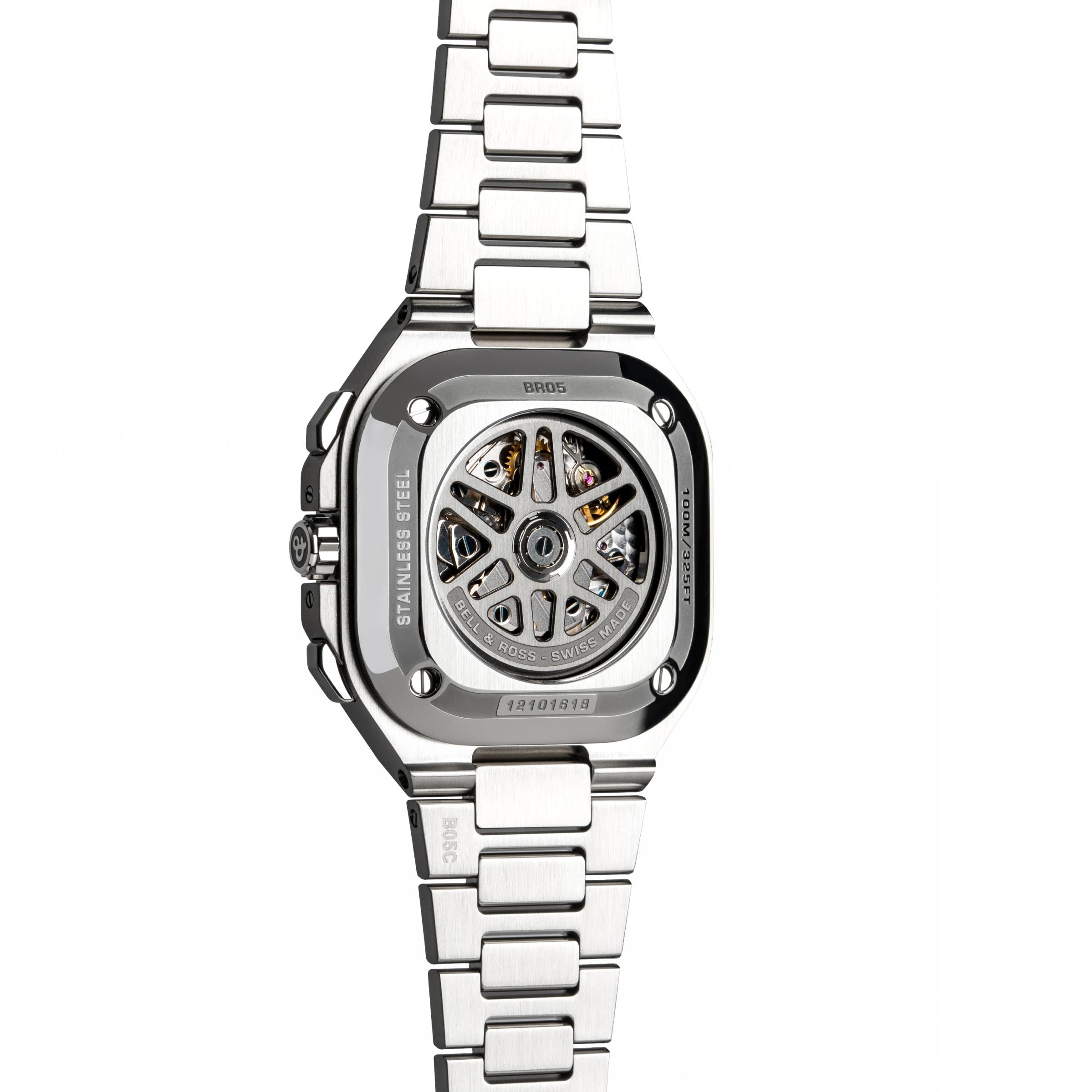 Bell &amp; Ross Men's Watch Instruments BR 05 Chrono Black Steel BR05 BR05C-BL-ST/SST