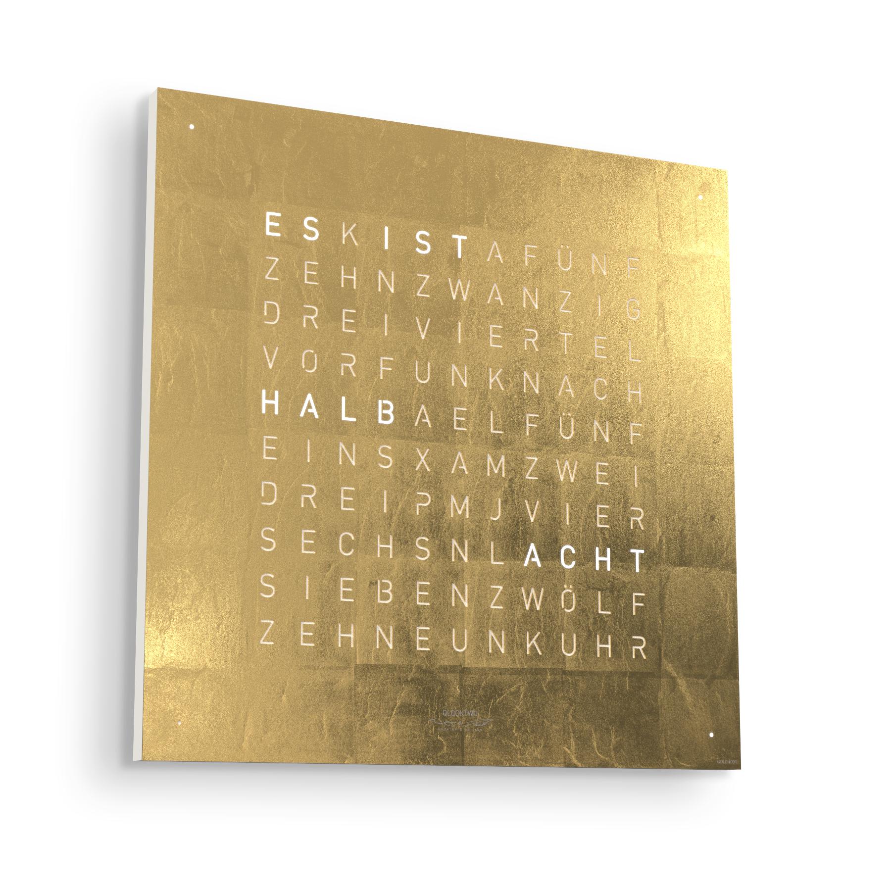 Qlocktwo Wanduhr Earth 45 | Gold | QT4GD