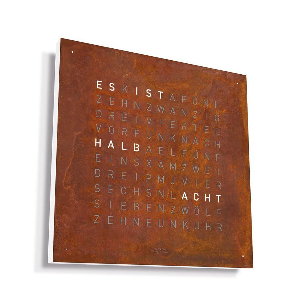Qlocktwo wall clock Classic Rust QT4RT