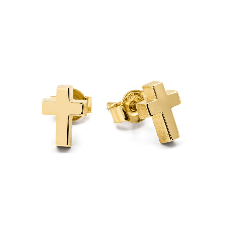 Minitials Einzel-Ohrstecker Kreuz | E-SIG-M1G