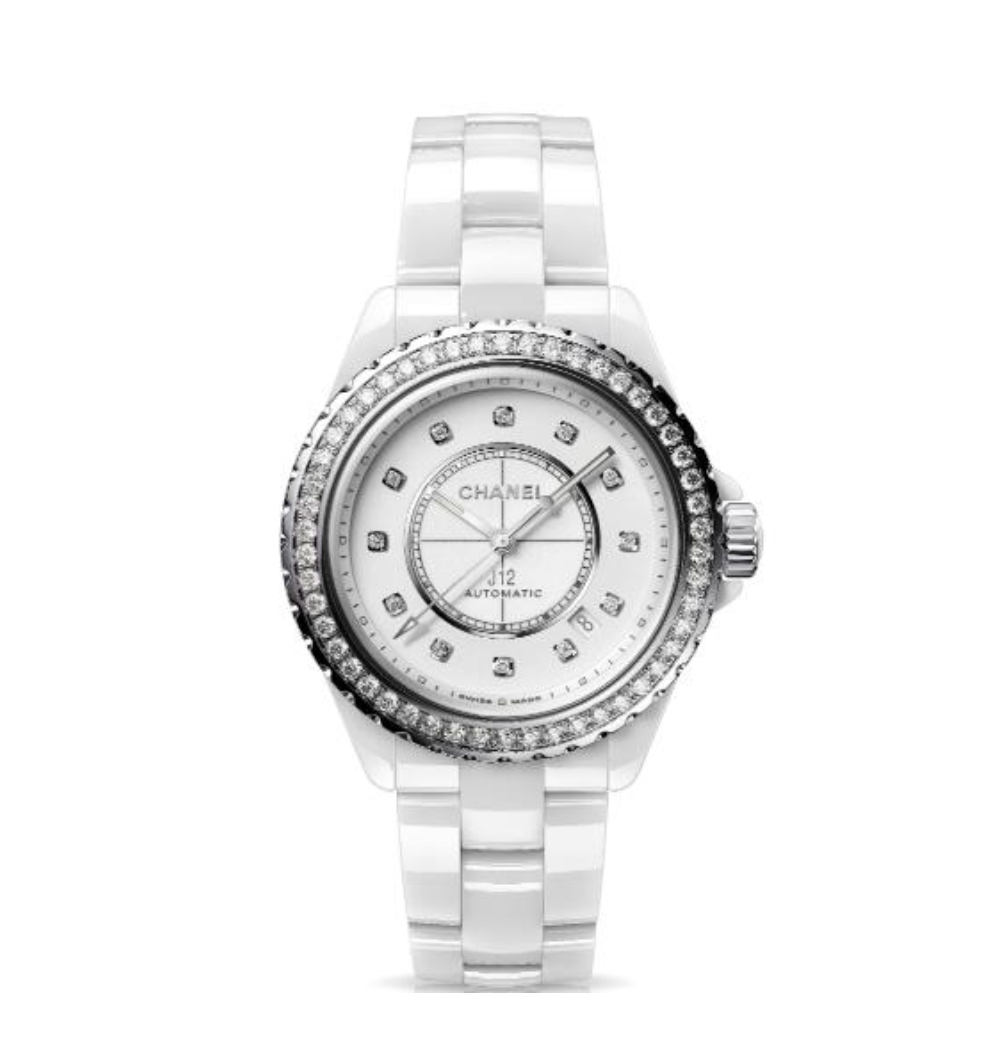 CHANEL Damenuhr J12 KALIBER 12.1 Diamantlünette H7189