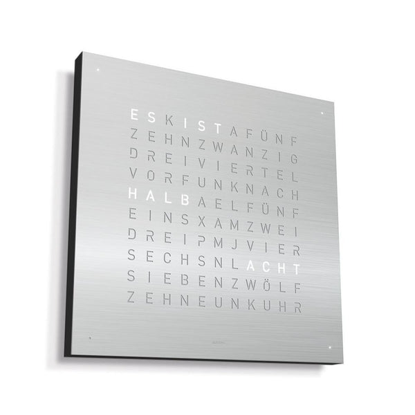 Qlocktwo Wanduhr Earth 45 | Stainless Steel | QT4BLSS