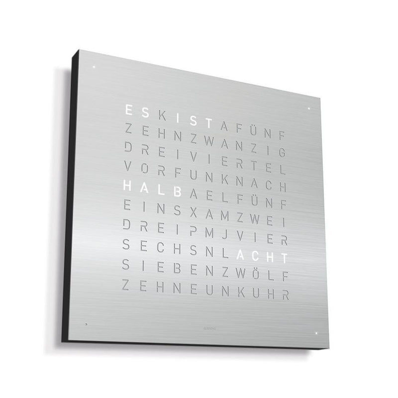 Qlocktwo Wanduhr Earth 45 | Stainless Steel | QT4BLSS