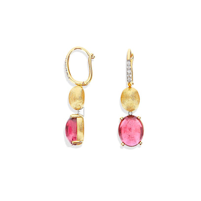 Nani's earrings Dancing Tourmalines, yellow gold, OS6-598