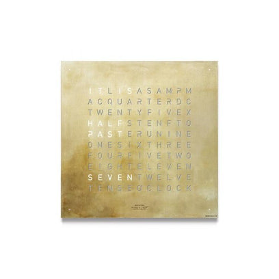 Qlocktwo Frontcover Tischuhr, Silver & Gold, FTSG