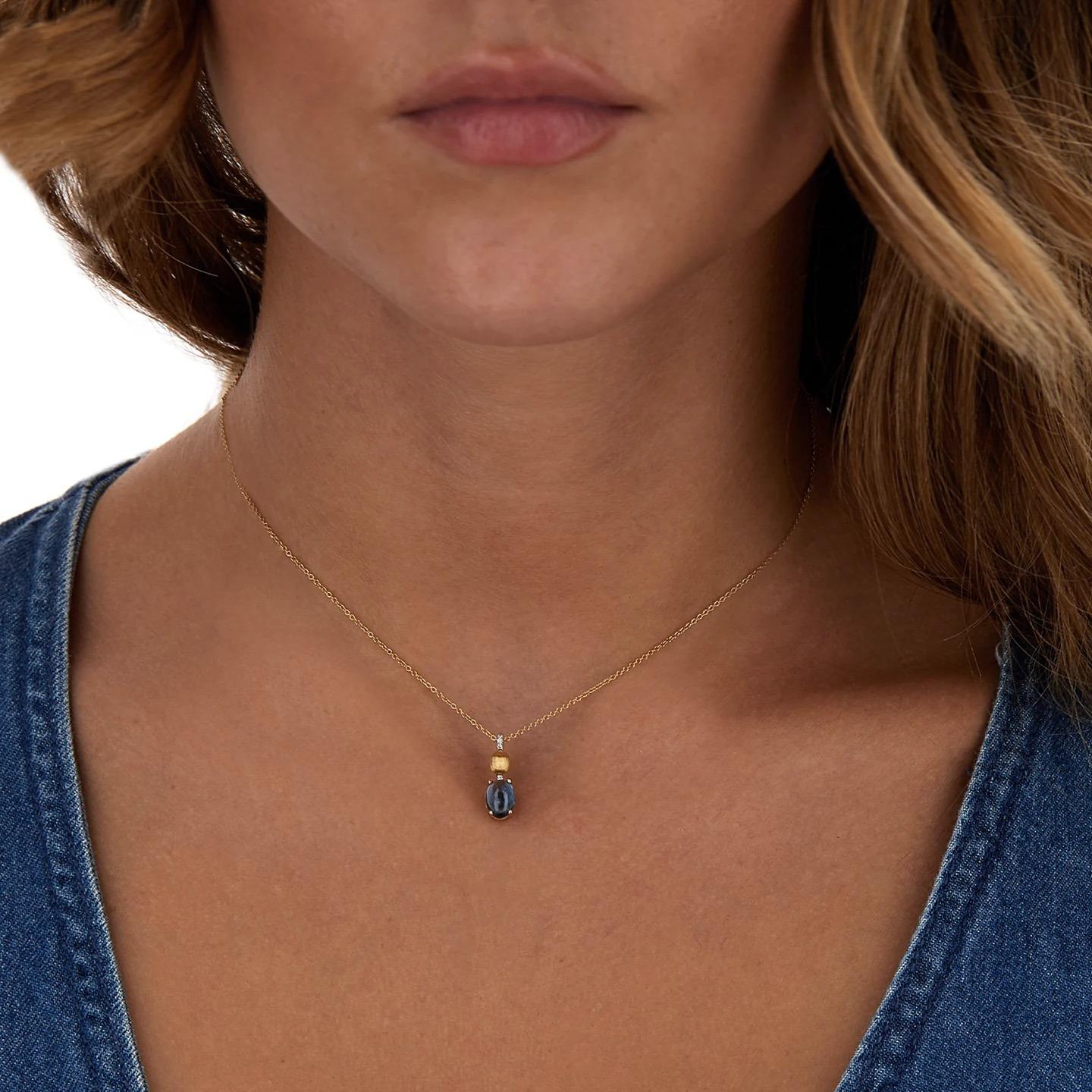 Nani's necklace Dancing Azure, yellow gold, CS20-597