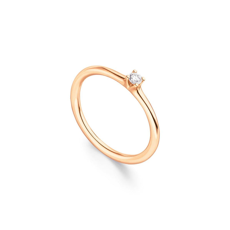 Henrich & Denzel Solitaire-Ring, Roségold, GS007.04102