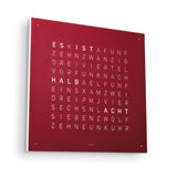Qlocktwo Wanduhr Earth 45 | Red Velvet | QT4BLRRVC