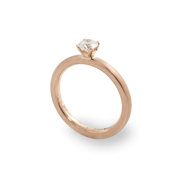 Schmuckwerk Solitaire-Ring Alpen, Rotgold, GT1524-RG