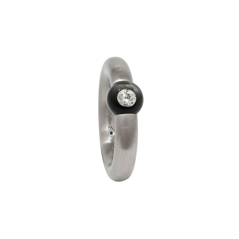 Schmuckwerk Ring Glasklar, Edelstahl, DR157-ST-GS