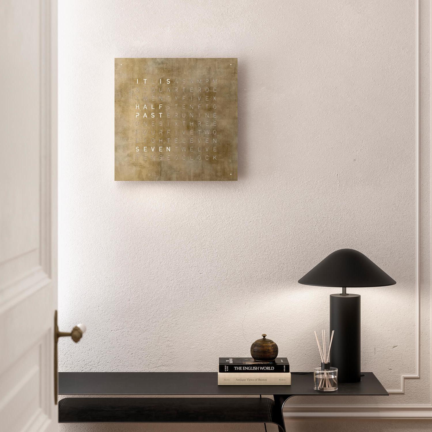 Qlocktwo Wall Clock Classic Silver &amp; Gold QT4SG