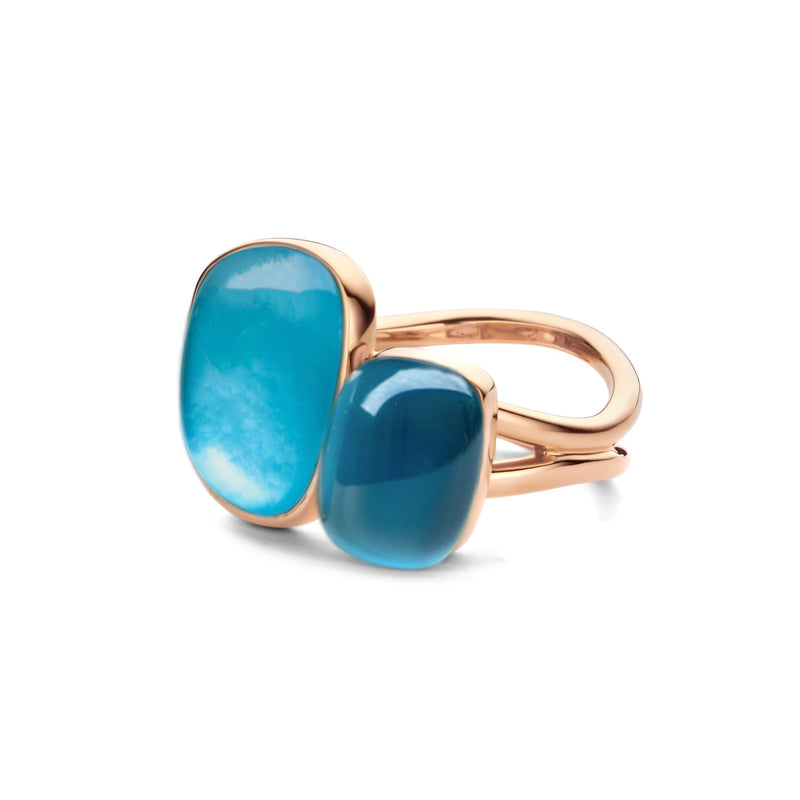 Bigli Ring Chloé x Sweety | Türkis & London Blue Topas | 20R149RBO/U