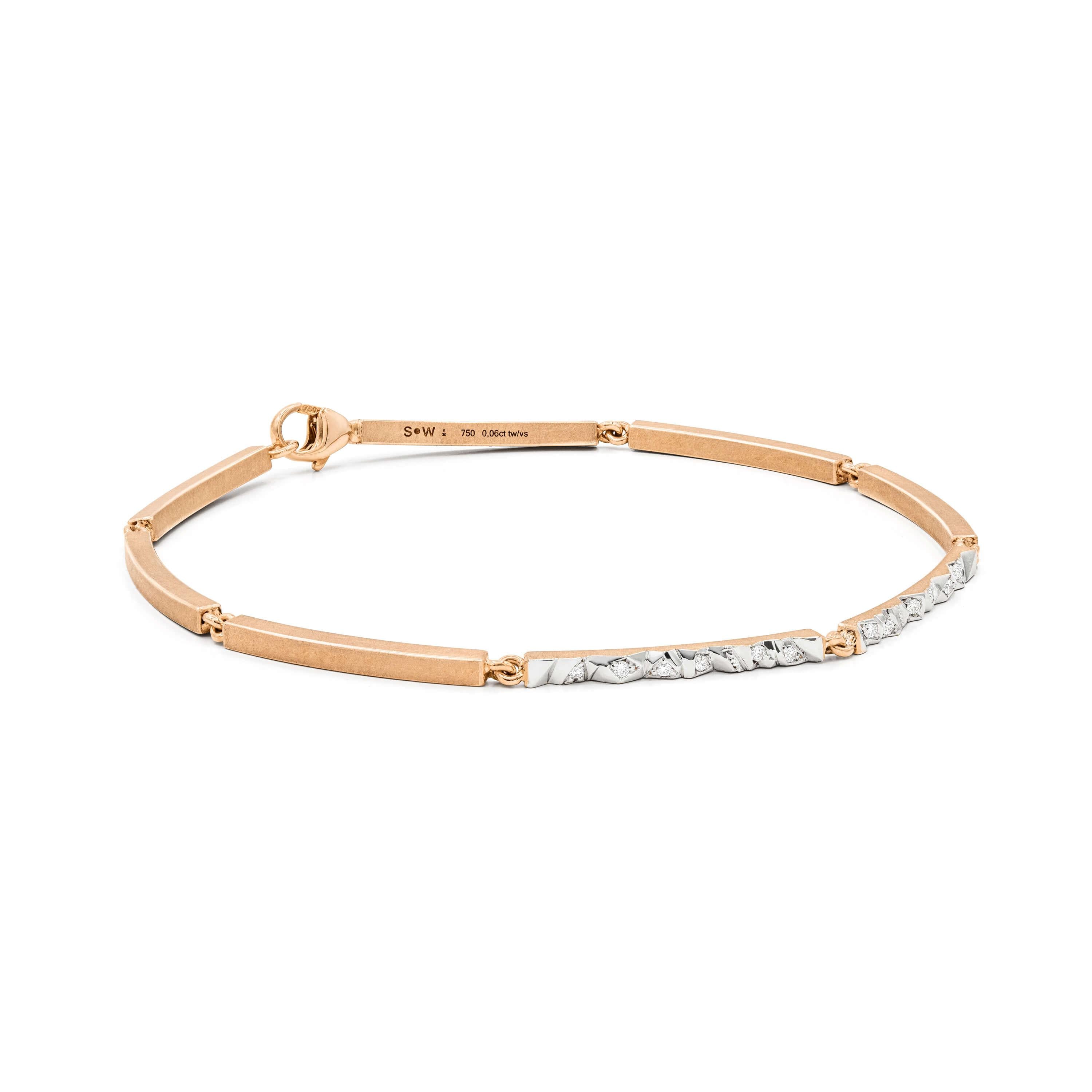 Schmuckwerk bracelet Alps, red gold, GA505-RG