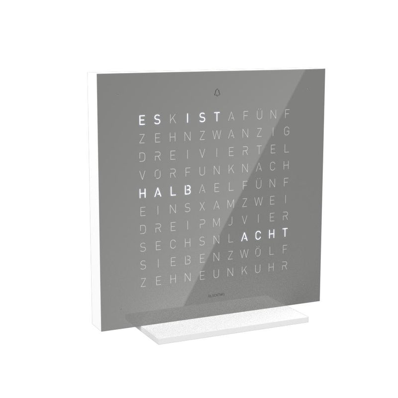 Qlocktwo Tischuhr Earth 13.5 | Early Grey Tea | T4PEG
