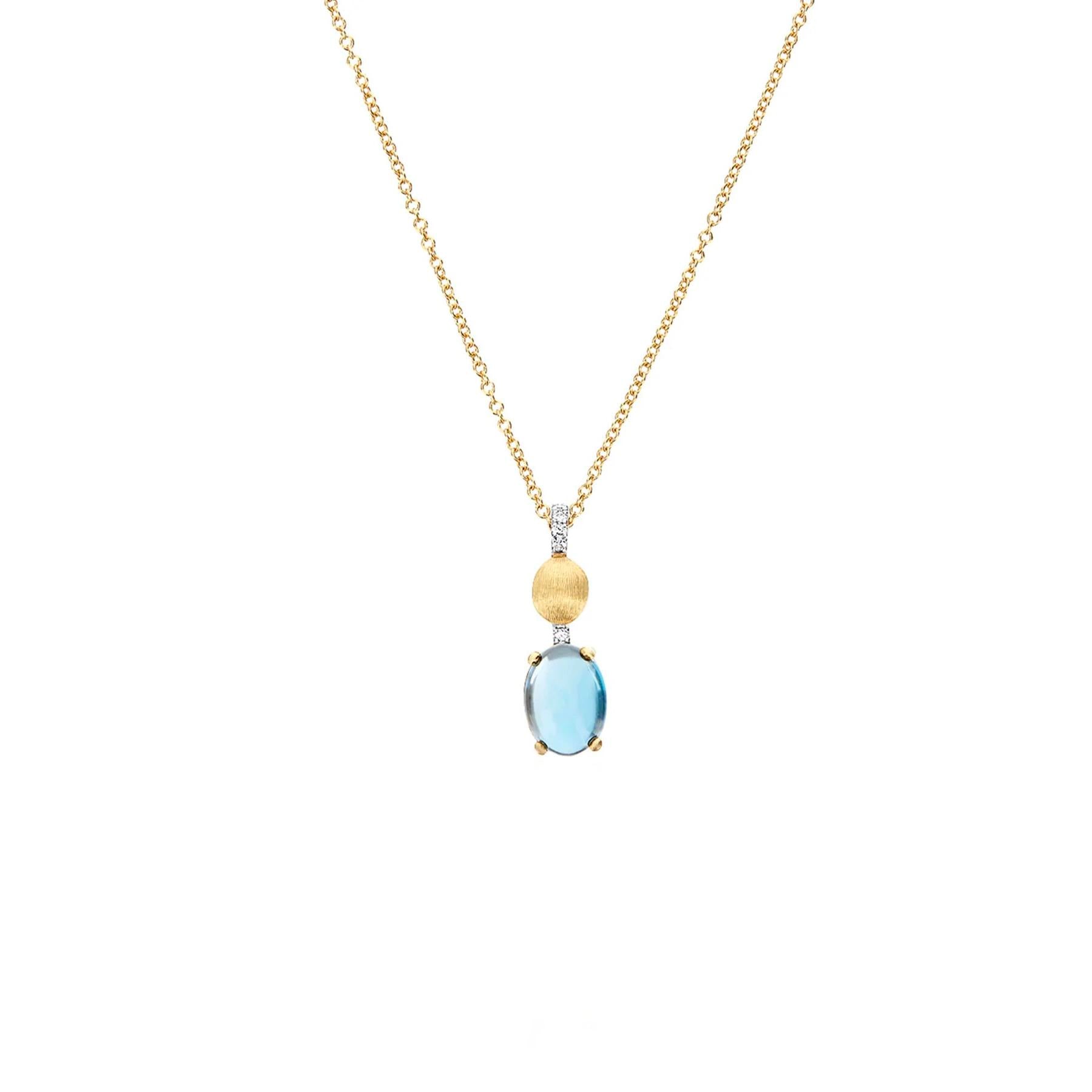 Nani's necklace Dancing Azure, yellow gold, CS20-597