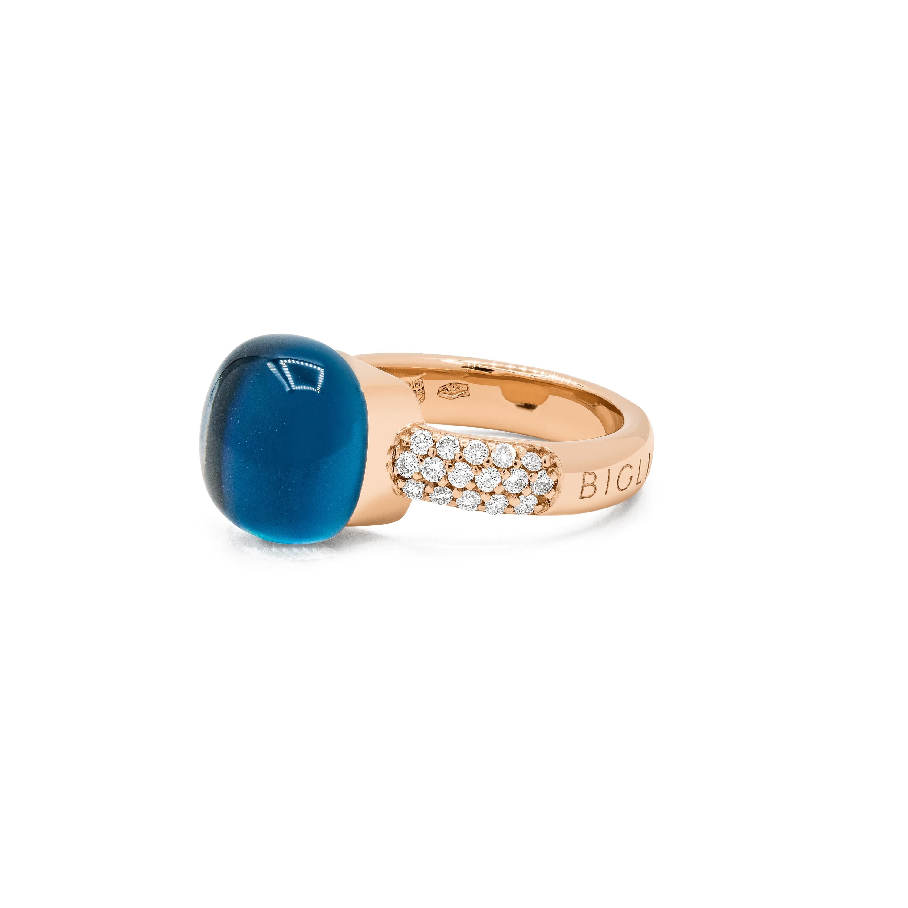 Bigli Ring Mini Sweety | London blue Topas | 20R128RLOBMPDIA