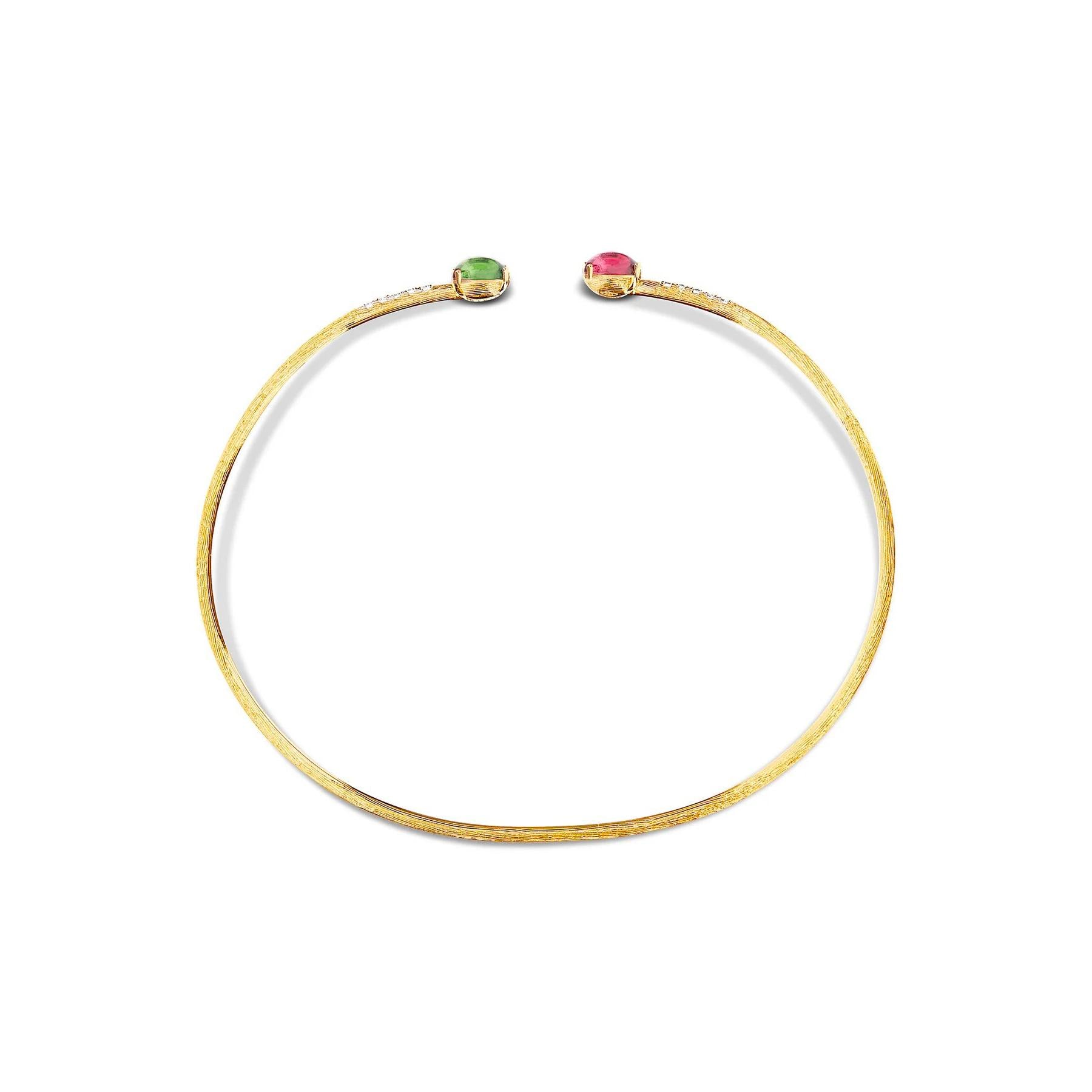 Nani's Dancing Tourmalines bangle, yellow gold, BS4-598