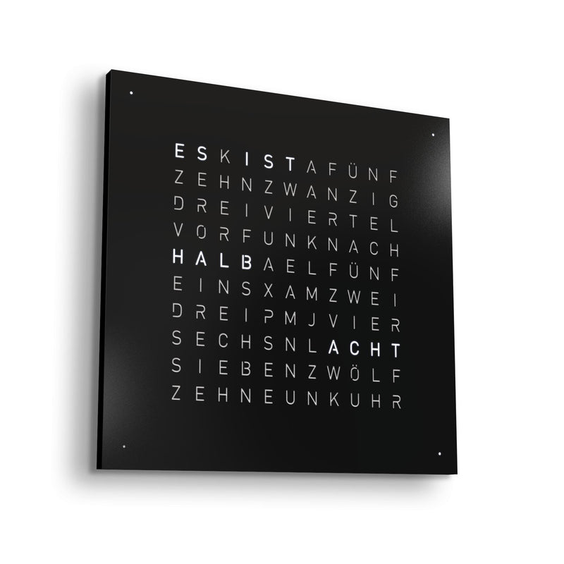 Qlocktwo Wanduhr Earth 45 | Black Pepper | QT4BLBLPC