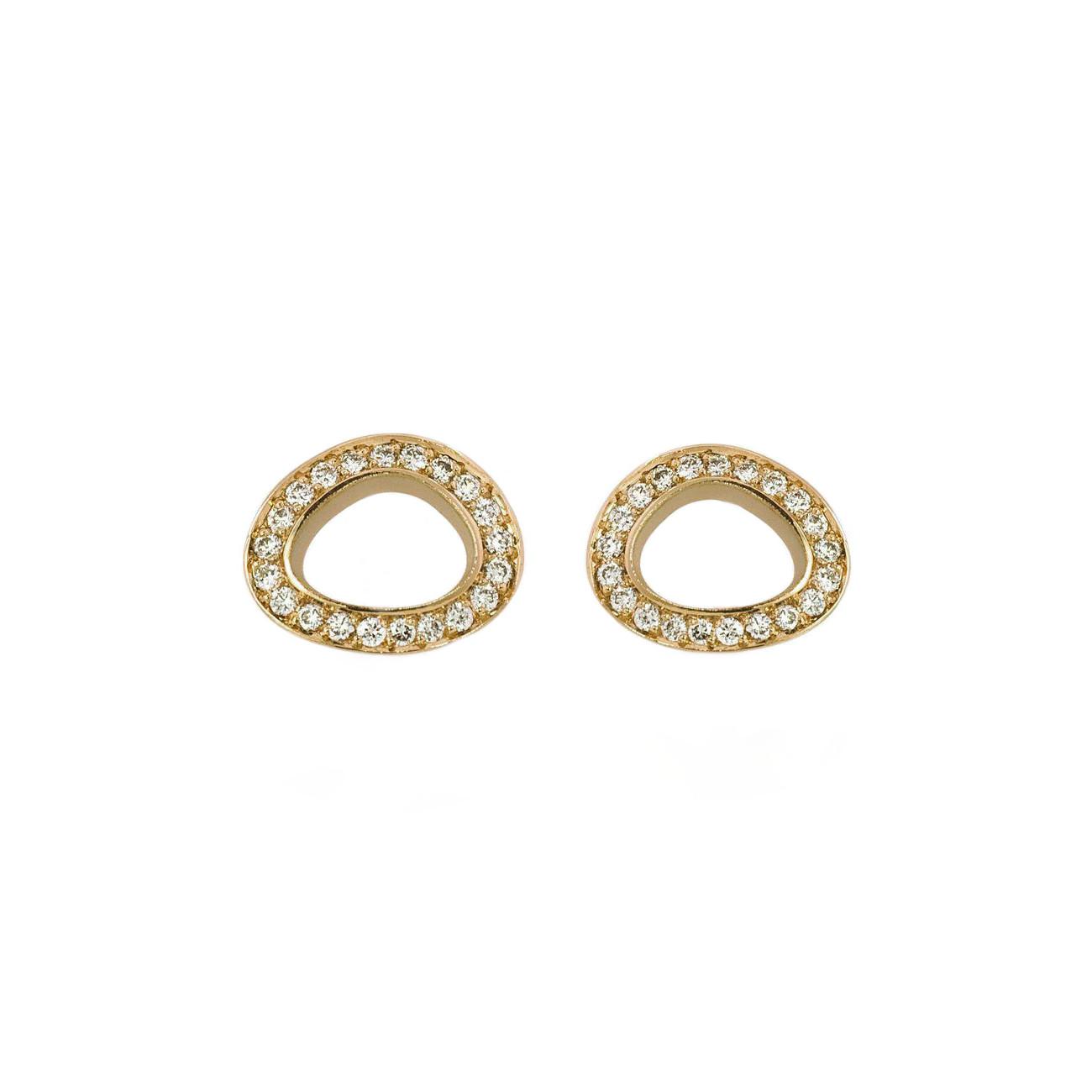 Schmuckwerk stud earrings diamond fever, yellow gold, EO105-GG