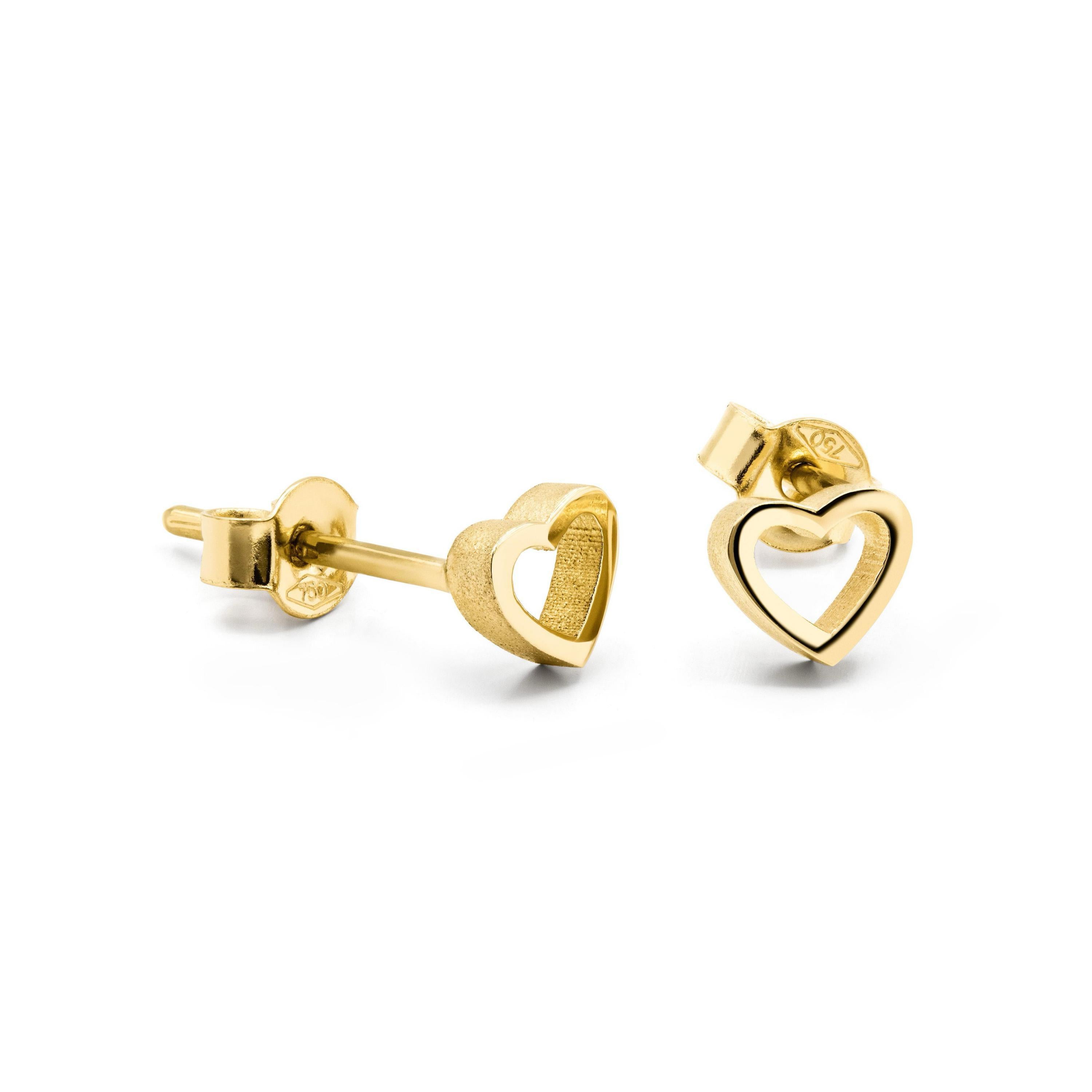 Minitials Single Open Heart Stud Earrings E-SIG-M1