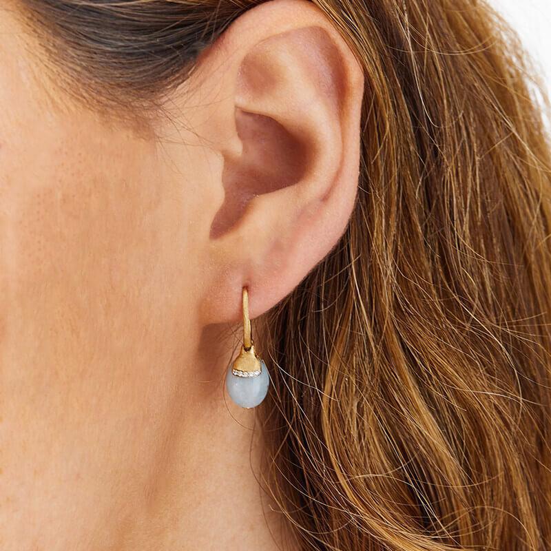 Nani's earrings Terre Lontane, yellow gold, OS19-587