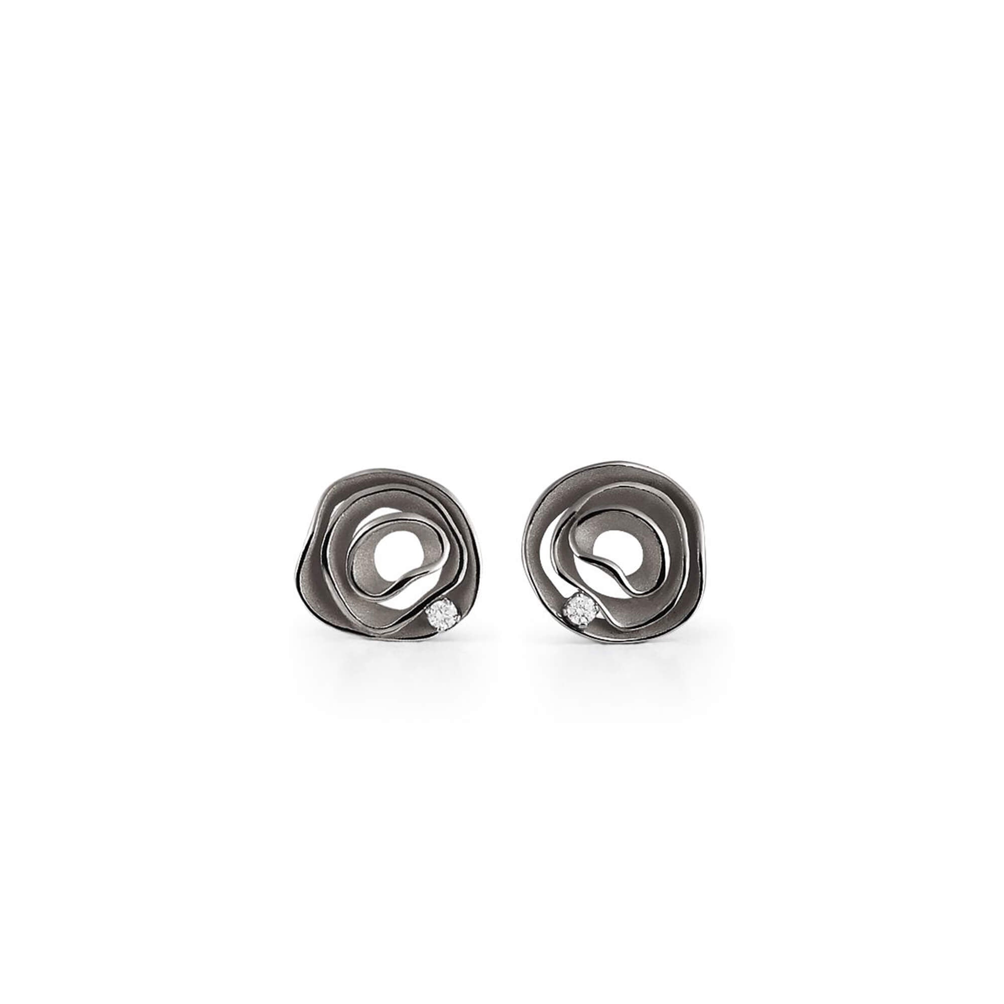 Annamaria Cammilli Stud Earrings Dune, Black Lava, GOR2443E