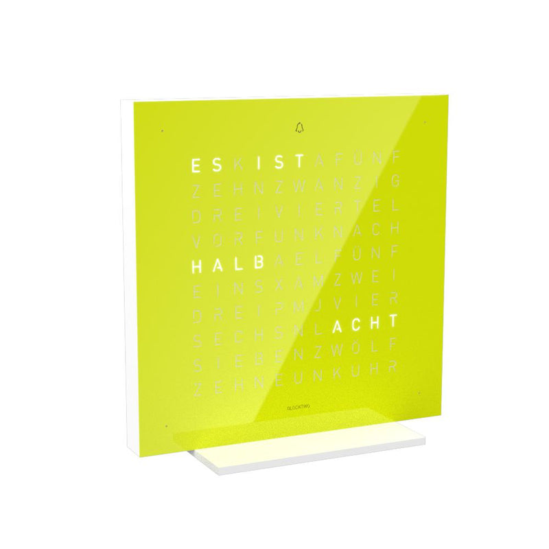 Qlocktwo Tischuhr Earth 13.5 | Lime Juice | T4PLJ