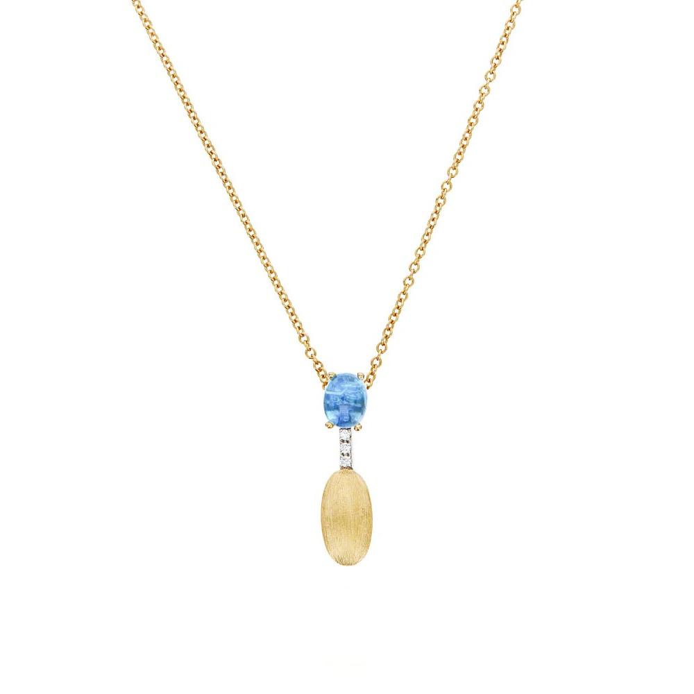 Nani's necklace Dancing Azure, yellow gold, CS15-597