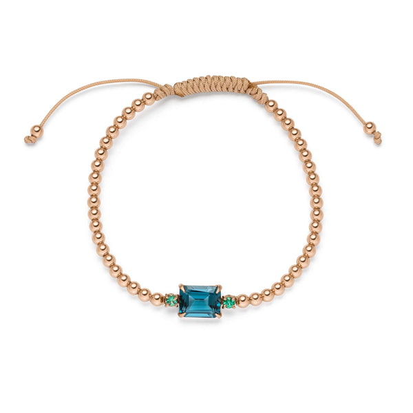 Eva Nueva Armband mit London Blue Topas, Roségold, B-PETITE9-142EB-P