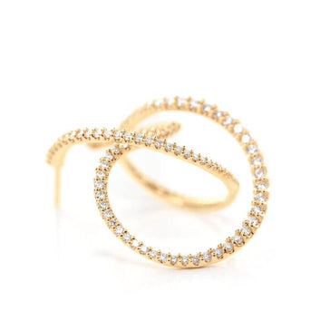 Ole Lynggaard Creolen Twisted Love, weiße Diamanten, A3096-402