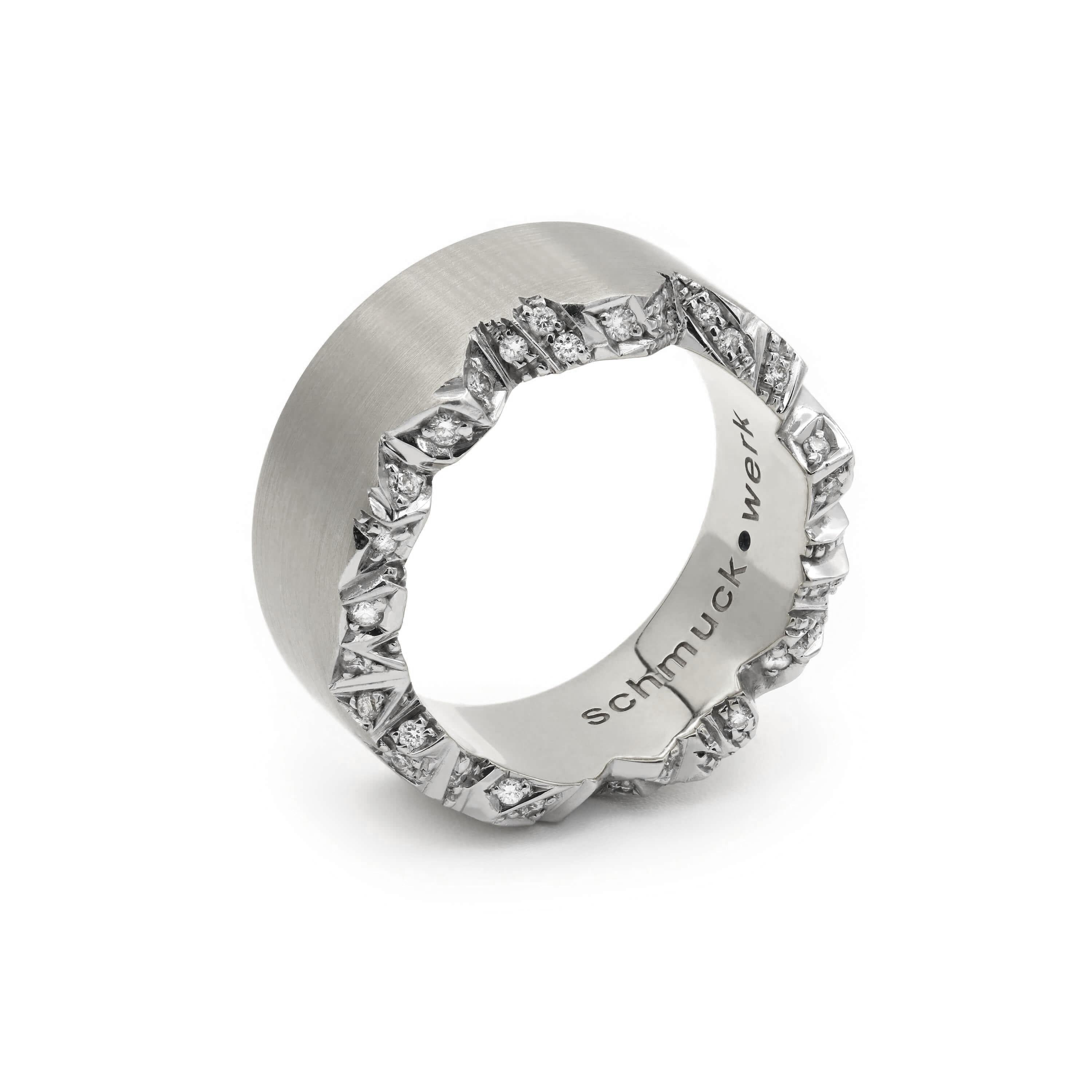 Schmuckwerk wedding ring Alps, white gold, GT295-WG