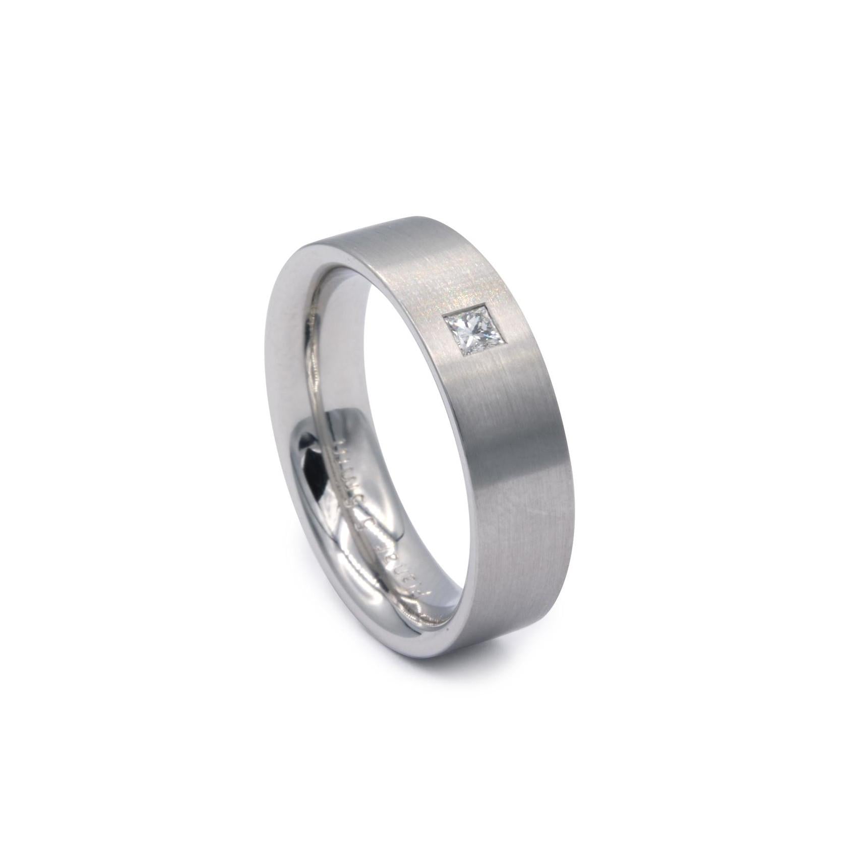 Henrich &amp; Denzel wedding ring planar platinum diamond P2205.87/0