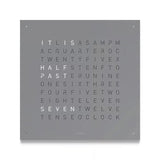 Qlocktwo Frontcover für Wanduhr Earth 45, Grey Pepper, FCGRPC