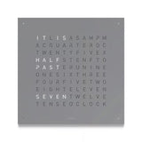 Qlocktwo Frontcover Wanduhr, Grey Pepper, FCGRPC