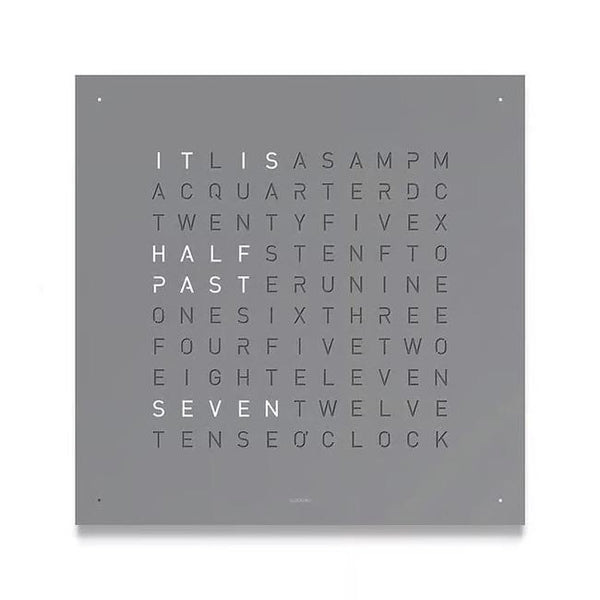 Qlocktwo Frontcover für Wanduhr Earth 45 | Grey Pepper | FCGRPC