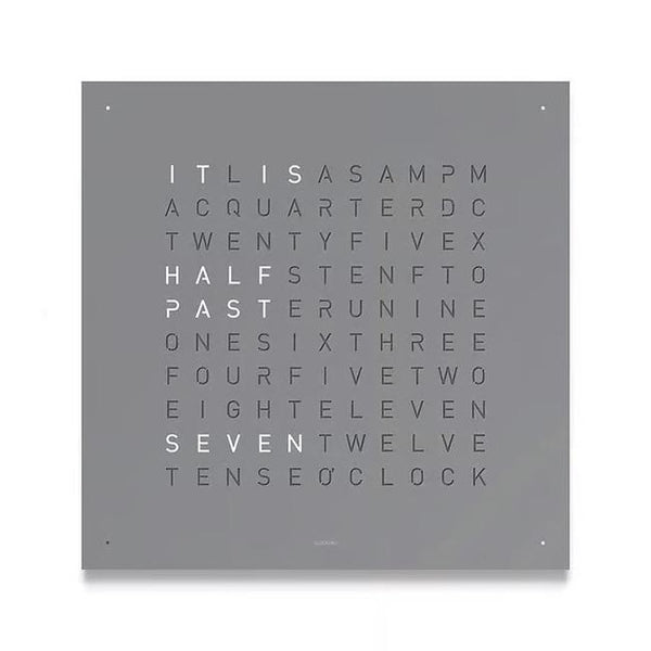 Qlocktwo Frontcover Wanduhr, Grey Pepper, FCGRPC