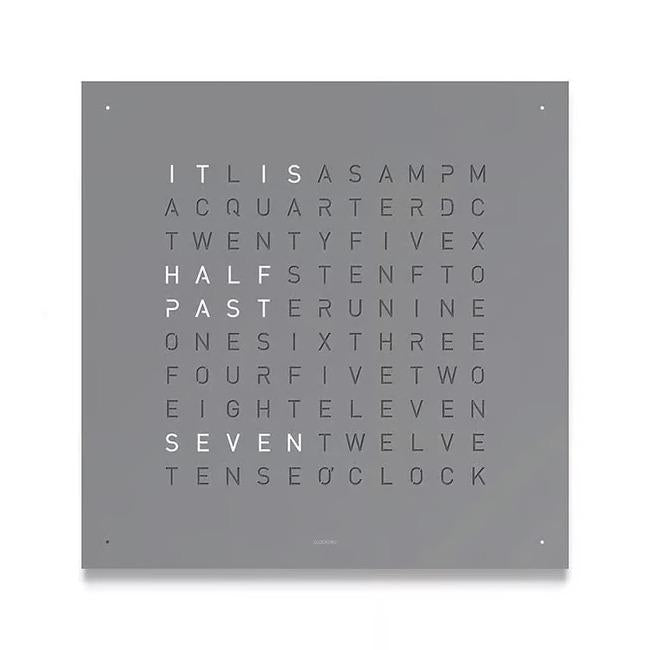 Qlocktwo Frontcover für Wanduhr Earth 45 | Grey Pepper | FCGRPC