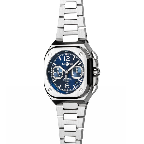 Bell & Ross Armbanduhr BR 05 Chrono Blue Steel, BR05C-BLU-ST/SST